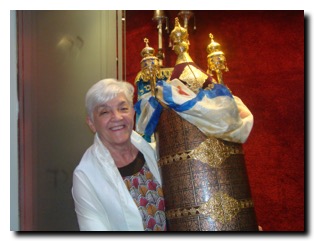 Claire with Torah