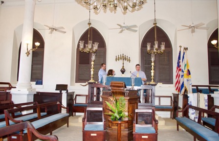 Interior St. Thomas Synagogue Charlotte Amalie